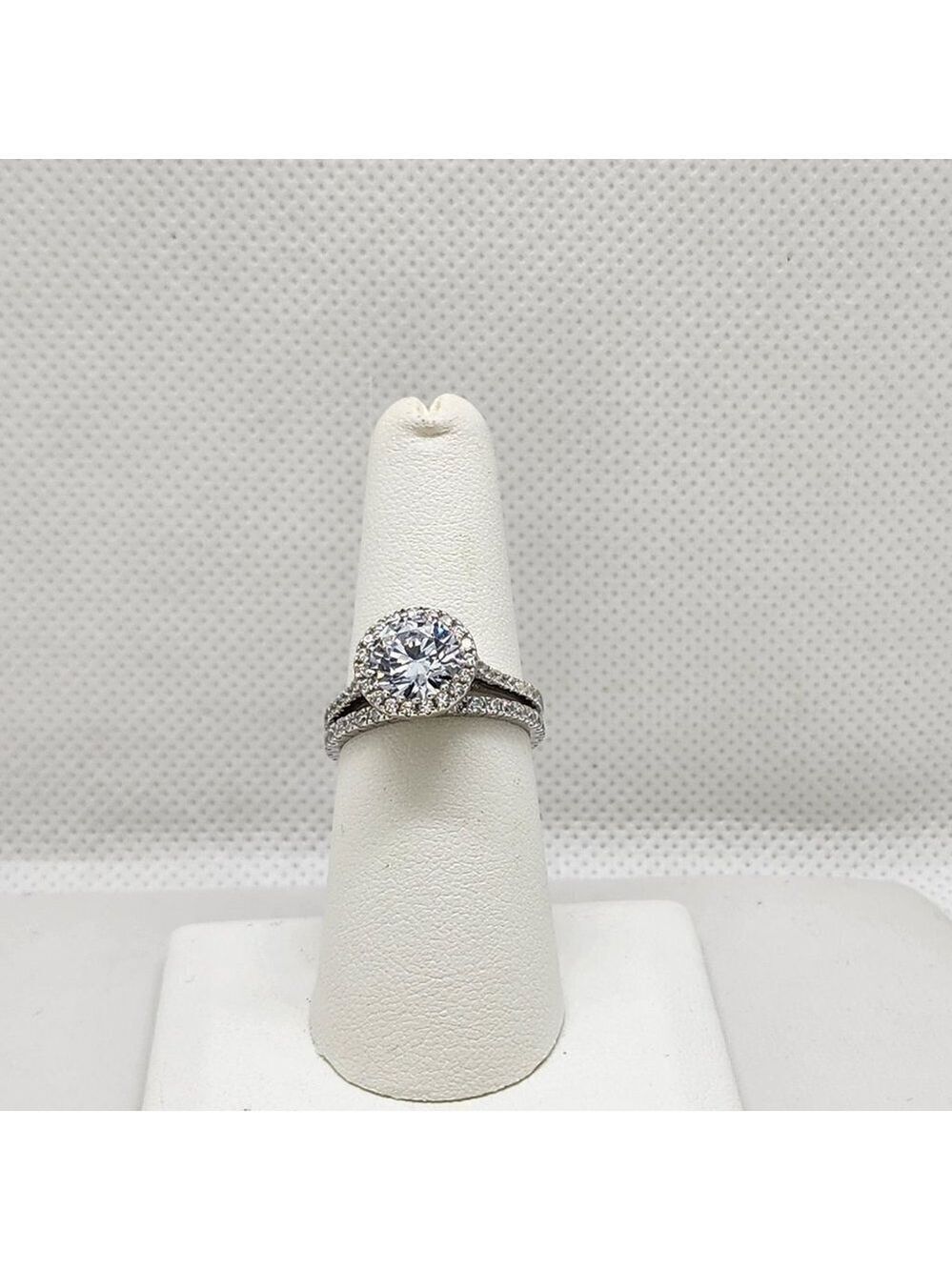 Brand New Sterling Silver 925 2pc Round Gemstone Ring